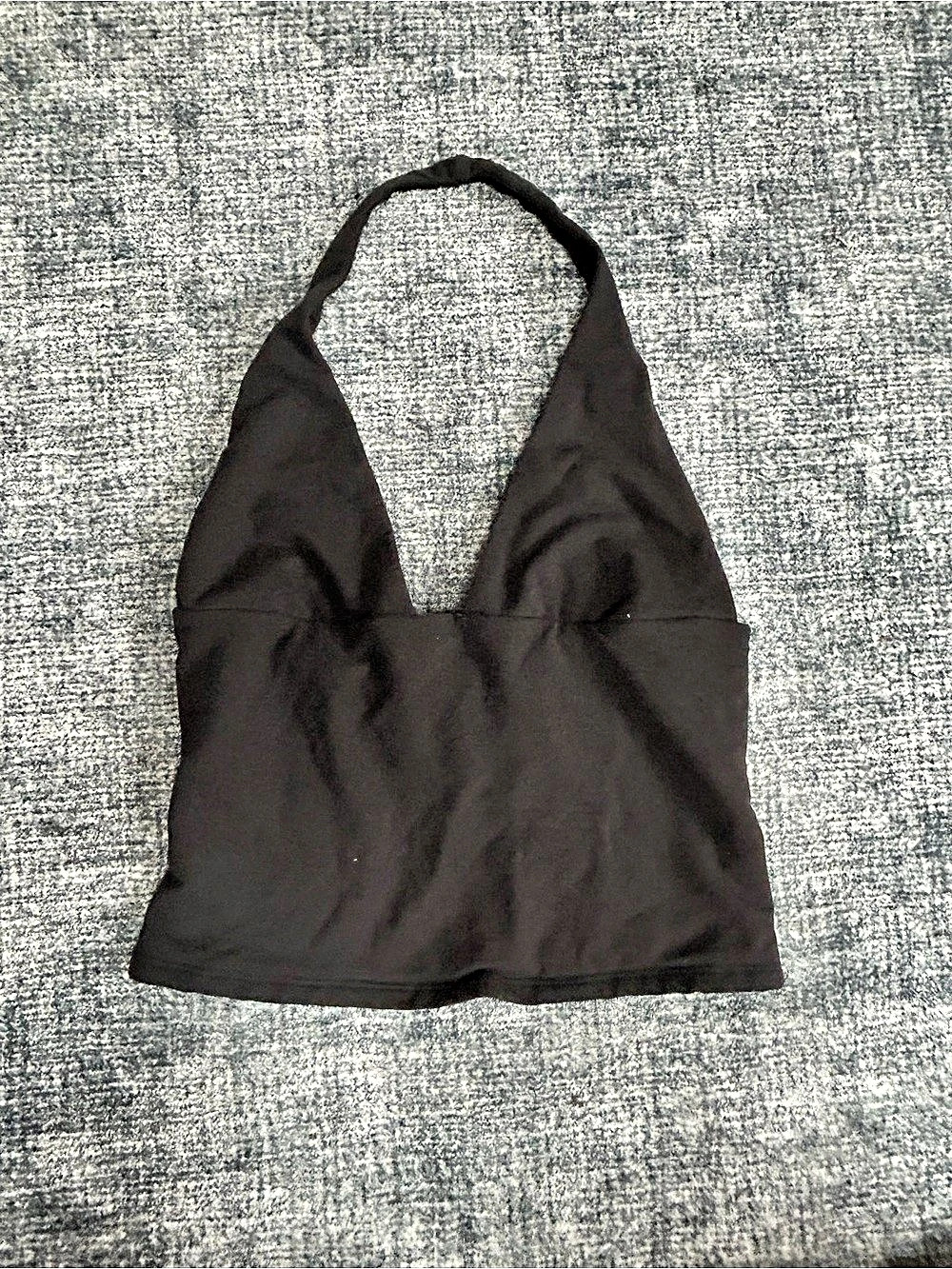 Garage Black Halter Crop Top Like New